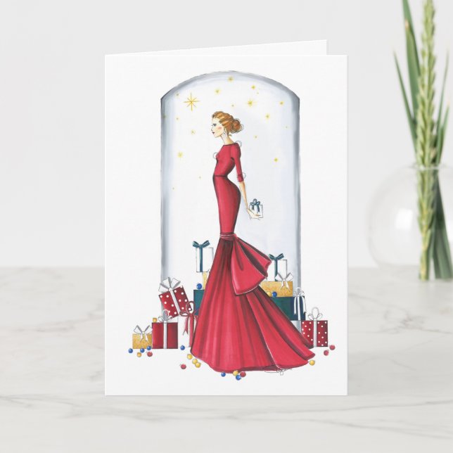 Fashion Illustrated Christmas Card "North Star" (Front)