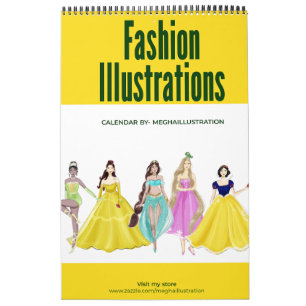 Fashion illustration calendar