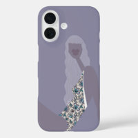 Fashion Illustration Chic Woman Purple Modern Art