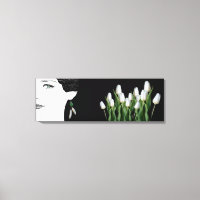 Fashion illustration girl face pretty floral 