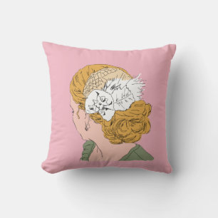 Fashion Illustration Hair Accessory Pillow