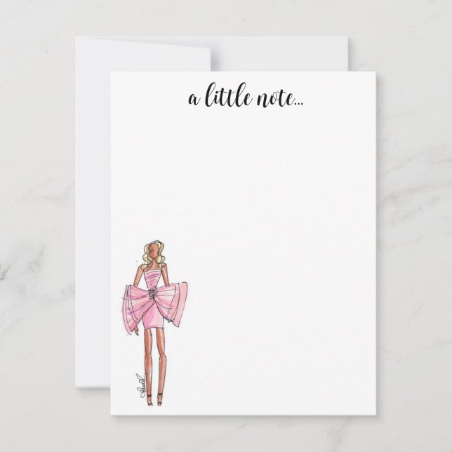 Fashion illustration note cards (Front)