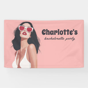 Fashion Illustration Stylish Woman With Sunglasses Banner