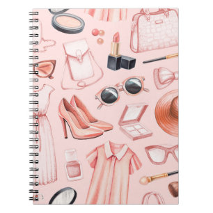 Fashion illustrations. Seamless pattern Notebook