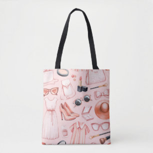 Fashion illustrations. Seamless pattern Tote Bag