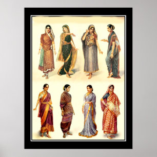 Fashion India  Vintage Poster