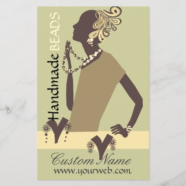 Fashion Jewel Model Modern Woman Bead Flyer (Front)