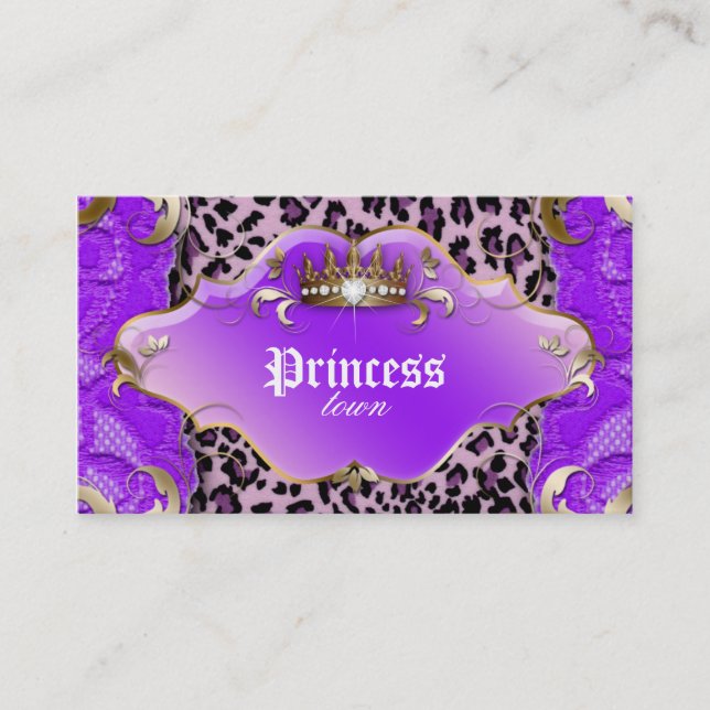 Fashion Jewellery Business Card Leopard Lace (Front)