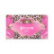 Fashion Jewellery Business Card Leopard Lace Pink