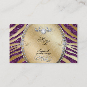 Fashion Jewellery Business Card Zebra Bling
