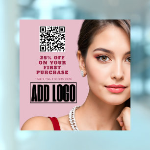 Fashion Jewellery Business Promotion QR Code Window Cling