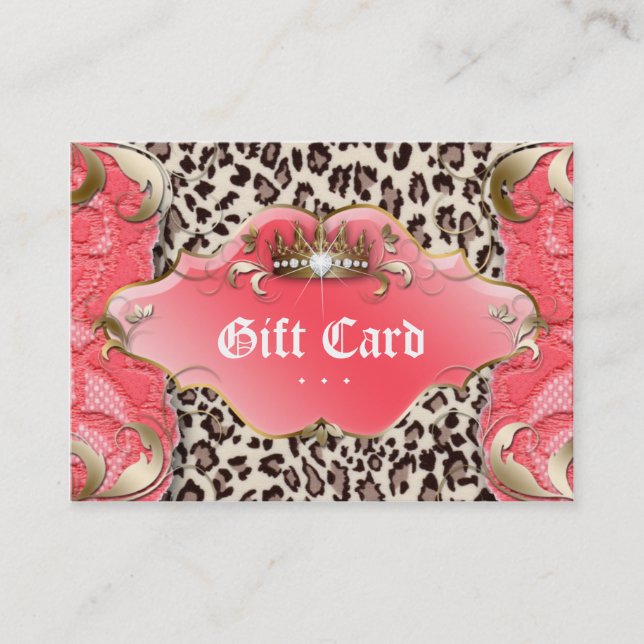 Fashion Jewellery Gift Certificate Leopard Lace Co (Front)