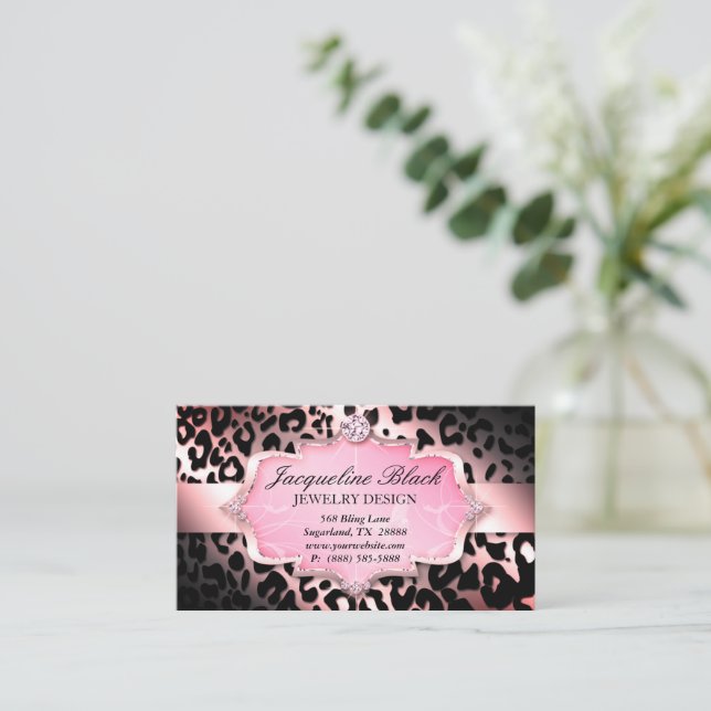 Fashion Jewellery Leopard Elegant Loyalty Card (Standing Front)