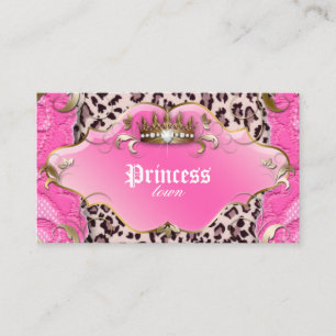 Fashion Jewellery Loyalty Card Leopard Lace Pink