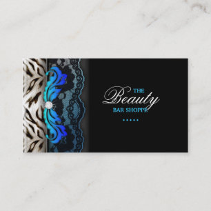 Fashion Jewellery Zebra Lace Blue Business Card
