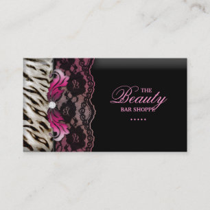 Fashion Jewellery Zebra Lace Pink Business Card