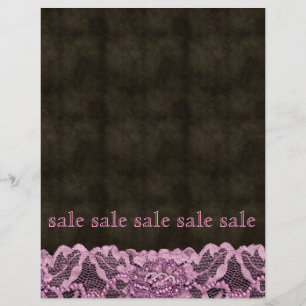 Fashion Lace Flyer Pink Brown Leather