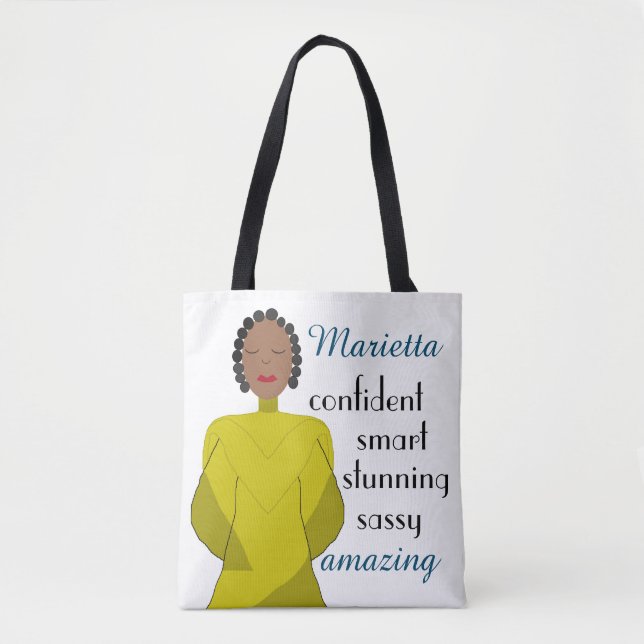 Fashion Lady- African American Tote Bag (Front)