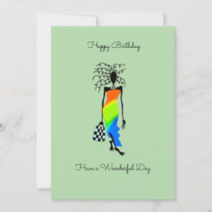 Fashion Lady, Elegant and Stylish Lady Birthday Card
