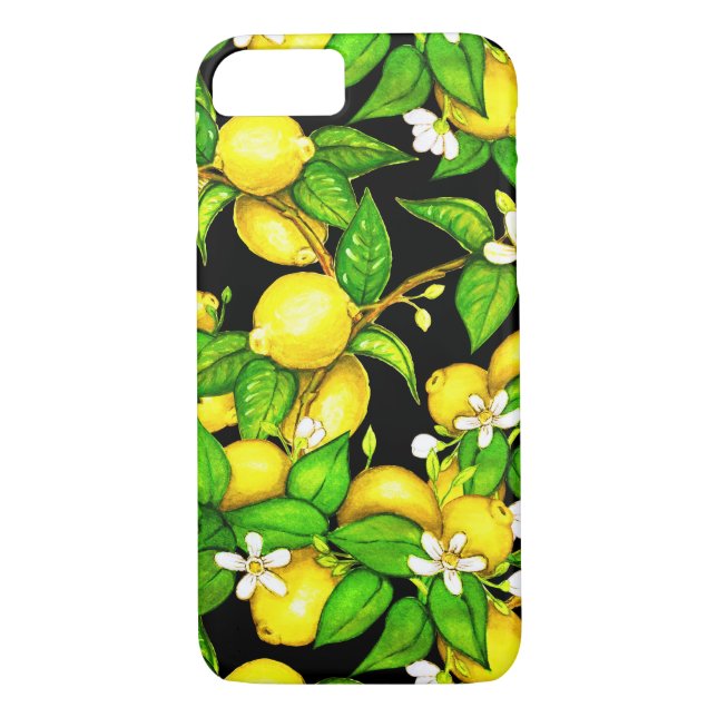 Fashion Lemon Print iPhone Case (Back)
