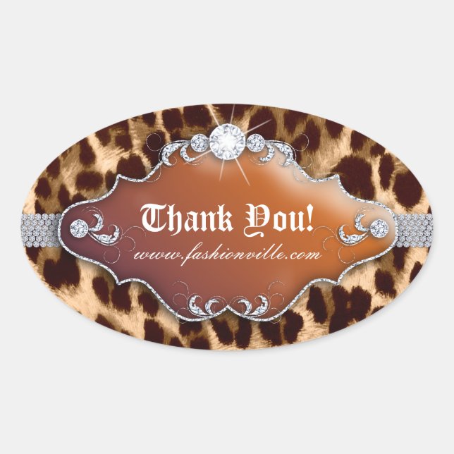 Fashion Leopard Sticker Jewellery Brown (Front)