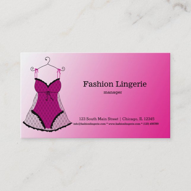 Fashion Lingerie Business Card (Front)