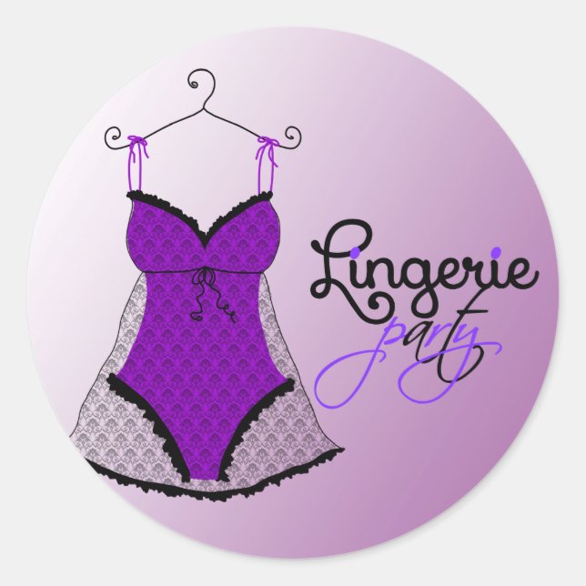 Fashion Lingerie Classic Round Sticker (Front)