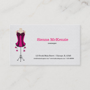 Fashion Lingerie (pink) Business Card