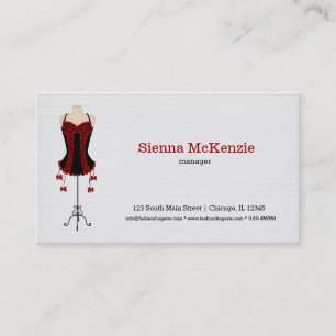 Fashion Lingerie (red) Business Card