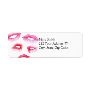 Fashion Lips Address Label