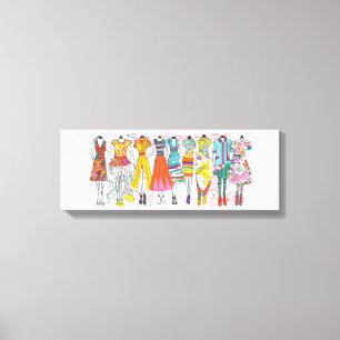 Fashion Lovers Art Print Colorful Fashion Sketches