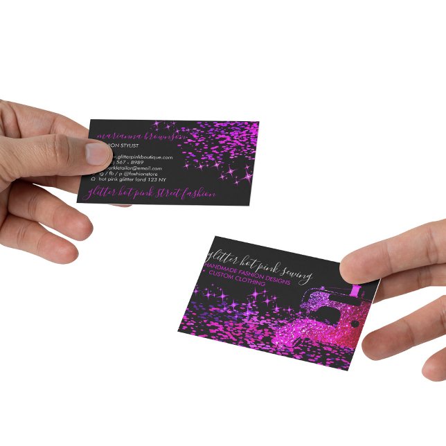 Fashion Lux Stylist Sewing Machine Fabric Business Card (Fashion Lux Stylist Sewing Machine Fabric Business Card)