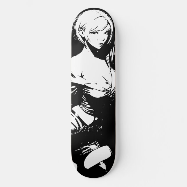 Fashion Model Girl Skateboard Deck (Front)