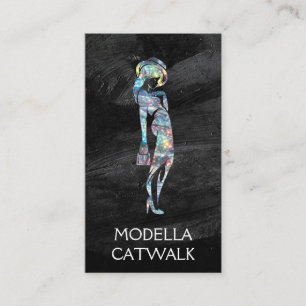 Fashion Model Glittery Sparkle Business Card