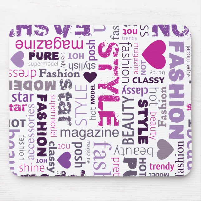 Fashion Model Style Beauty Personalised Mousepad (Front)