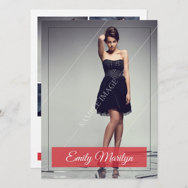 Fashion Modelling Composite Card (Front/Back)