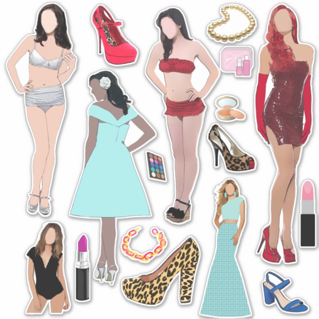 Fashion Models Shoes and Makeup Art  (Front)