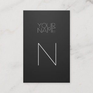 Fashion Monogram Black Elegant Business Card