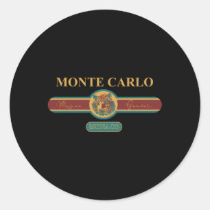 Fashion Monte Carlo Monaco Vacation Classic Round Sticker
