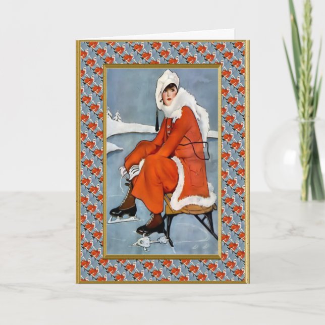 Fashion on the slopes holiday card (Front)