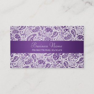 Fashion Paisley Purple Professional Business Card
