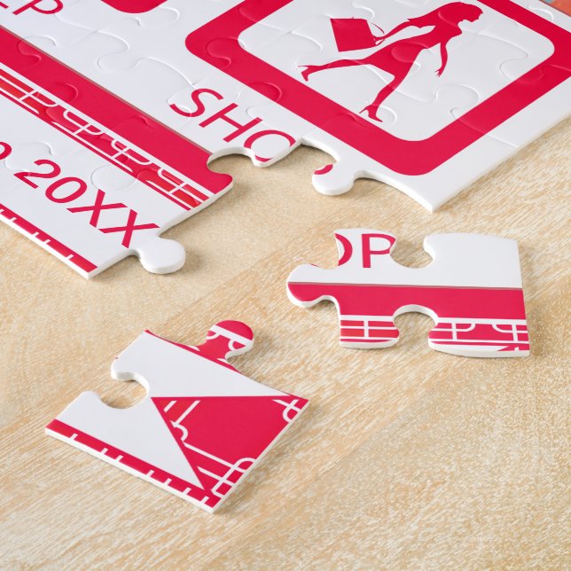 Fashion Party Door Prize Eat Sleep Shop Puzzle (Side)
