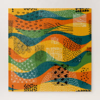 Fashion Patchwork: Undulating Abstract Art