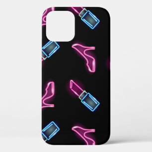 Fashion Pattern with Neon Icons. iPhone 12 Case