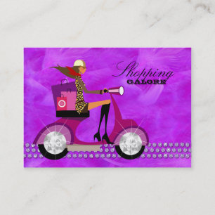 Fashion Personal Shopper Jewellery Feathers Violet Business Card