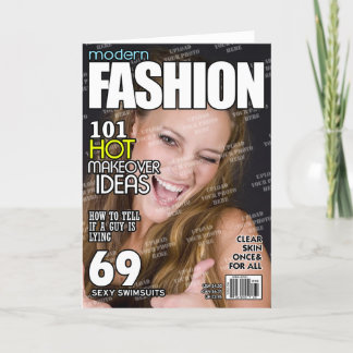 Fashion Personalised Magazine Cover Card
