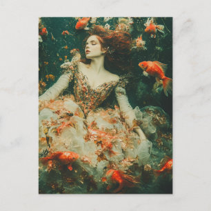 Fashion Photography and Goldfish Postcard