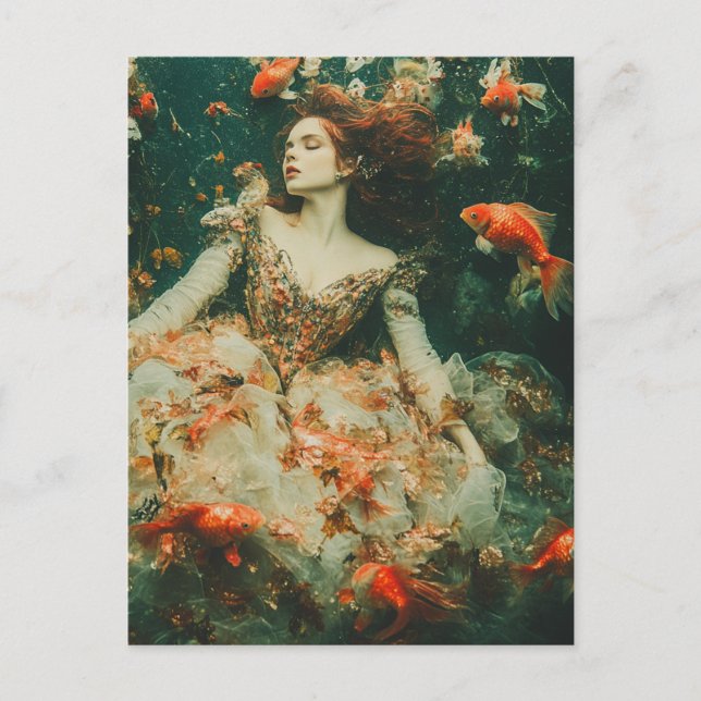 Fashion Photography and Goldfish Postcard (Front)
