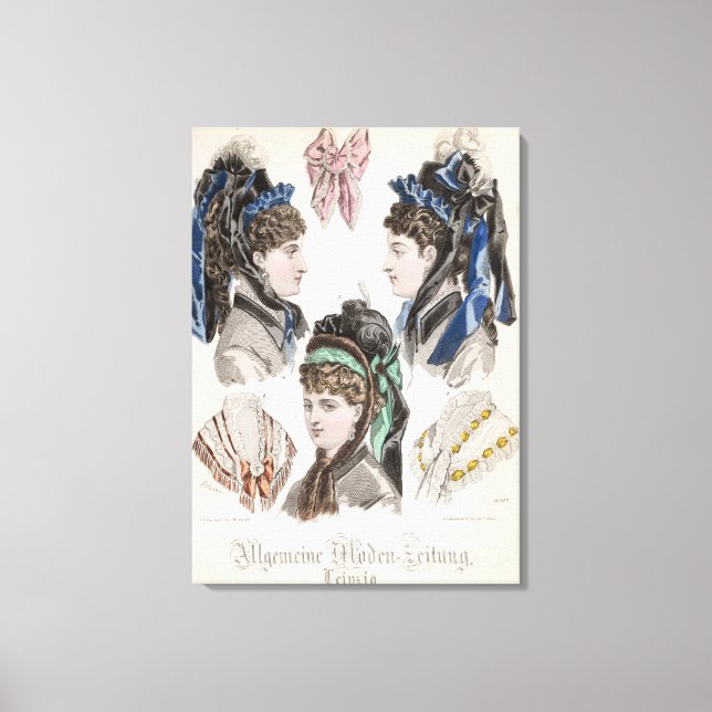 Fashion plate canvas print (Front)