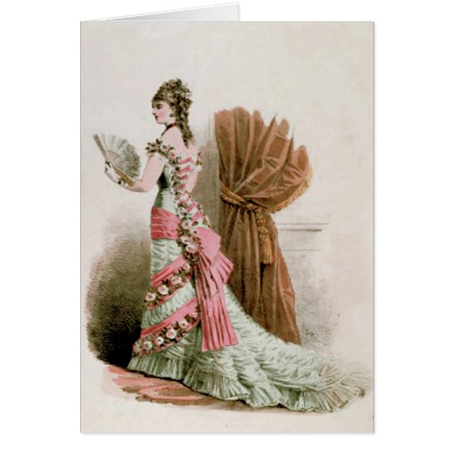 Fashion Plate ~ Card Paint Vintage Paris France (Front)